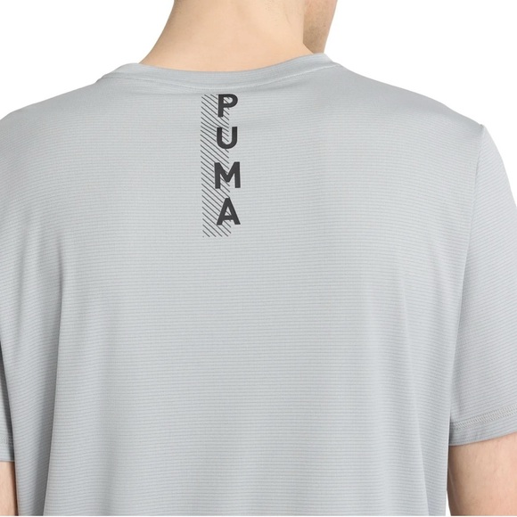 PUMA Men's Active Tee Gray Large Airy Short Sleeve Tee - Picture 5 of 15